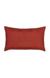 Elaine Smith Basketweave Hand Woven Indoor & Outdoor Accent Pillow In Red