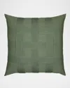 Elaine Smith Basketweave Pillow, 20" Square In Fern
