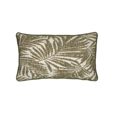 Elaine Smith Canopy Dimensional Boucle Indoor & Outdoor Woven Accent Pillow & Insert In Green