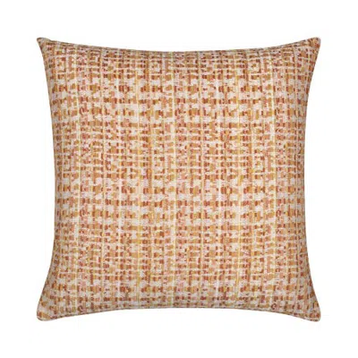 Elaine Smith Channel Textured Chenille Indoor & Outdoor Woven Accent Pillow In Brown