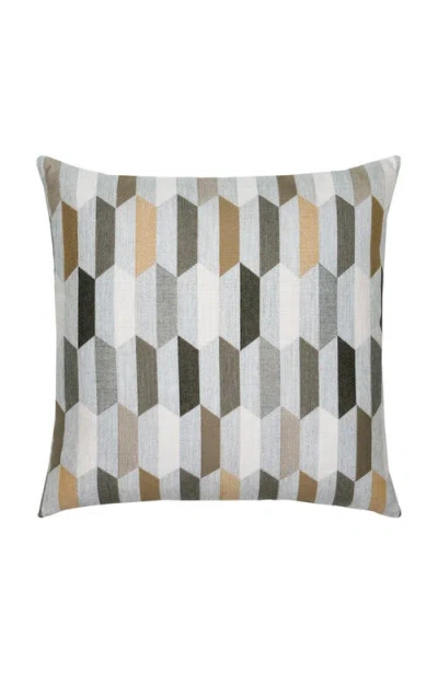 Elaine Smith Chiseled Camel Jacquard Indoor & Outdoor Woven Accent Pillow