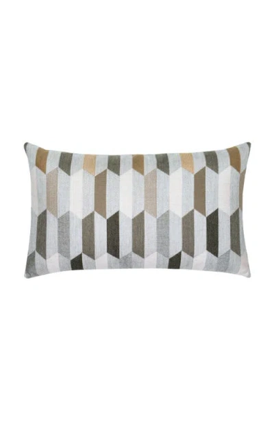 Elaine Smith Chiseled Camel Jacquard Indoor & Outdoor Woven Accent Pillow