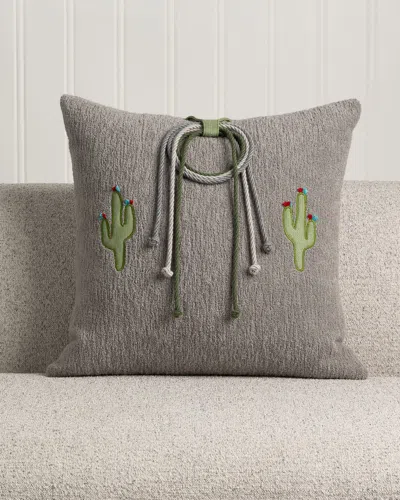 Elaine Smith Desert Bloom Decor Pillow In Gray