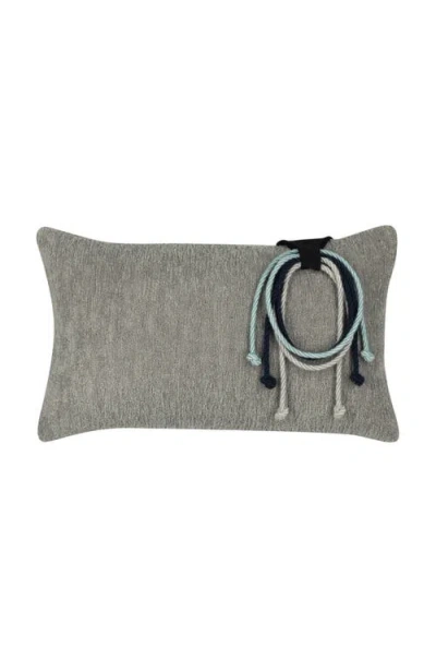 Elaine Smith Desert Bloom Hand Embellished Rope Indoor & Outdoor Woven Accent Pillow