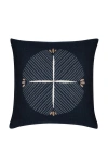 Elaine Smith Direction Indigo Indoor & Outdoor Woven Accent Pillow