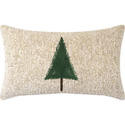 Elaine Smith Douglas Fir Hand Stitched Dimensional Indoor & Outdoor Woven Accent Pillow & Insert In Neutral