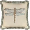 Elaine Smith Dragonfly Jacquard Indoor & Outdoor Woven Fringed Accent Pillow
