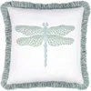 Elaine Smith Dragonfly Jacquard Indoor & Outdoor Woven Fringed Accent Pillow
