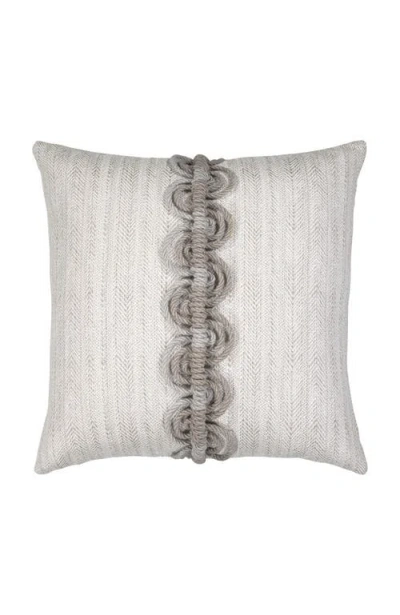 Elaine Smith Dressage Pebble Hand Macrame Indoor & Outdoor Woven Accent Pillow