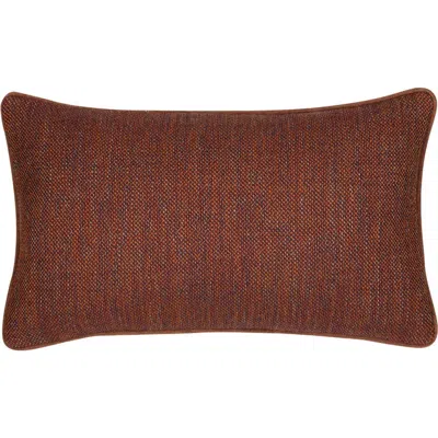 Elaine Smith Ember Weave Earth-toned Dimensional Indoor & Outdoor Woven Accent Pillow & Insert In Brown