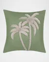 Elaine Smith Escape Handmade Applique Indoor & Outdoor Woven Accent Pillow