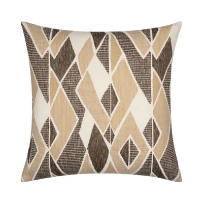 Elaine Smith Facet Chenille Indoor & Outdoor Woven Accent Pillow & Insert In Brown