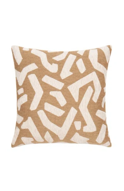 Elaine Smith Fascination Caramel Chenille Indoor & Outdoor Woven Accent Pillow