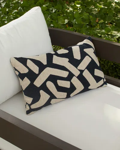 Elaine Smith Fascination Outdoor Lumbar Pillow In Multi