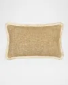 Elaine Smith Golden Hour Textured Fringed Indoor & Outdoor Woven Accent Pillow