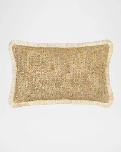 Elaine Smith Golden Hour Textured Fringed Indoor & Outdoor Woven Accent Pillow