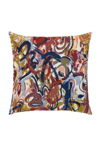 Elaine Smith Graffiti Jacquard Indoor & Outdoor Woven Accent Pillow In Multi