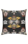 Elaine Smith Honey Bee Jacquard Chenille Accented Indoor & Outdoor Woven Accent Pillow