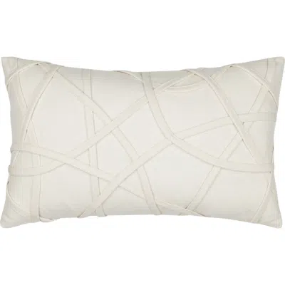 Elaine Smith Illusion Handmade Dimensional Applique Indoor & Outdoor Woven Accent Pillow