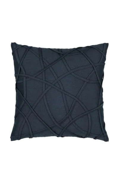 Elaine Smith Illusion Handmade Dimensional Applique Indoor & Outdoor Woven Accent Pillow