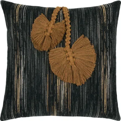 Elaine Smith Ingenuity Harvest Hand Knotted Macrame Indoor & Outdoor Woven Accent Pillow