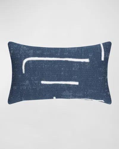 Elaine Smith Instinct Outdoor Lumbar Pillow, 12" X 20" In Denim