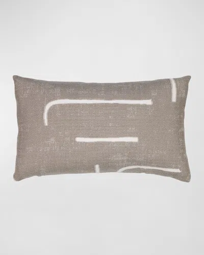 Elaine Smith Instinct Outdoor Lumbar Pillow, 12" X 20" In Taupe