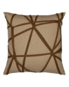 Elaine Smith Interlace Chestnut Indoor & Outdoor Woven Accent Pillow In Brown