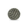 Elaine Smith Intertwine Ebony Indoor & Outdoor Woven Accent Orb Pillow In Black