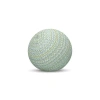 Elaine Smith Kaleidoscope Chenille Micro Check Indoor & Outdoor Woven Accent Orb Pillow In Green