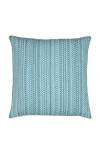 Elaine Smith Kaleidoscope Chenille Micro Check Indoor & Outdoor Woven Accent Pillow In Blue