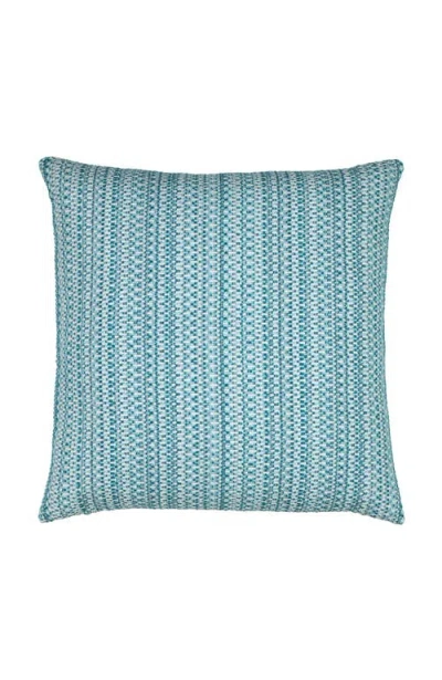 Elaine Smith Kaleidoscope Chenille Micro Check Indoor & Outdoor Woven Accent Pillow In Blue