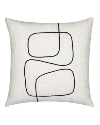 Elaine Smith Linear Luxe Indoor & Outdoor Woven Accent Pillow In White