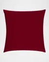 Elaine Smith Lush Velvet Pillow, 20" Square In Lipstick