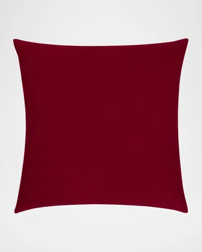 Elaine Smith Lush Velvet Pillow, 20" Square In Lipstick