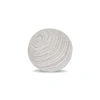 Elaine Smith Luxe Stripe Chenille & Boucle Textured Indoor & Outdoor Woven Orb Pillow In Gray