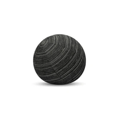Elaine Smith Luxe Stripe Chenille & Boucle Textured Indoor & Outdoor Woven Orb Pillow In Gray