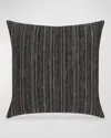 Elaine Smith Luxe Stripe Outdoor Pillow In Charcoal