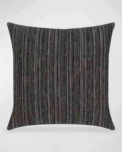 Elaine Smith Luxe Stripe Outdoor Pillow In Charcoal