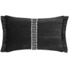 Elaine Smith Luxe Velour Chenille With Decorative Tape Indoor & Outdoor Woven Accent Pillow