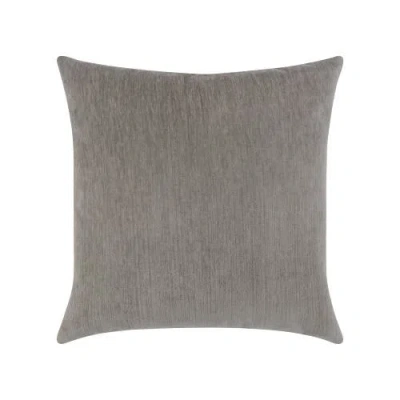 Elaine Smith Luxe Velour Plush Chenille Indoor & Outdoor Woven Accent Pillow In Gray