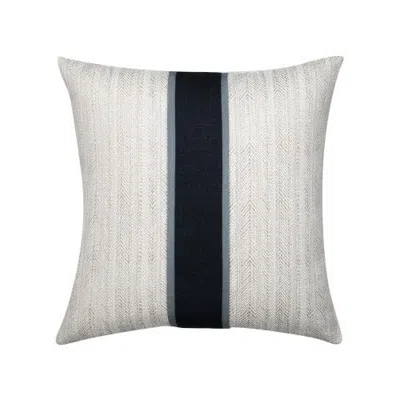 Elaine Smith Meridian Center Band Indoor & Outdoor Woven Accent Pillow & Insert In Blue
