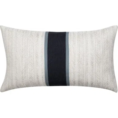 Elaine Smith Meridian Center Band Indoor & Outdoor Woven Accent Pillow & Insert In White