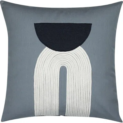 Elaine Smith Modern Balance Slate Indoor & Outdoor Woven Accent Pillow In Gray