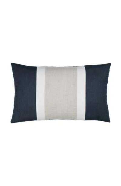 Elaine Smith Nevis Panelled Dimensional Banded Indoor & Outdoor Woven Accent Pillow In Purple