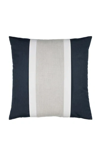Elaine Smith Nevis Panelled Dimensional Banded Indoor & Outdoor Woven Accent Pillow In Purple