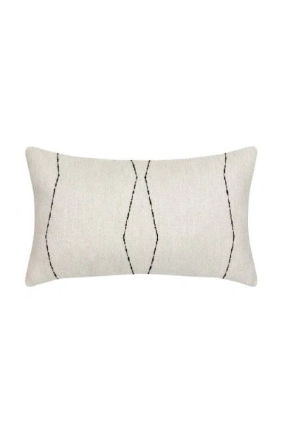 Elaine Smith Oblique Ebony Textured Indoor & Outdoor Woven Accent Pillow In Black