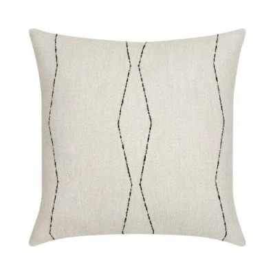 Elaine Smith Oblique Ebony Textured Indoor & Outdoor Woven Accent Pillow In Brown