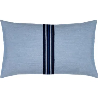 Elaine Smith Ocean Banded Indoor & Outdoor Woven Accent Pillow In Blue