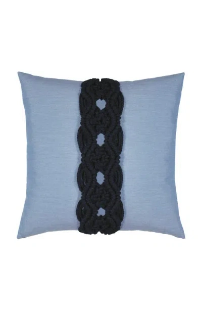 Elaine Smith Palomar Handknotted Macrame Indoor & Outdoor Woven Accent Pillow In Purple
